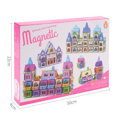 China Toy For Baby New Design Rich Colors 3D Castle Magnetic Toys Building For Preschool Children for sale