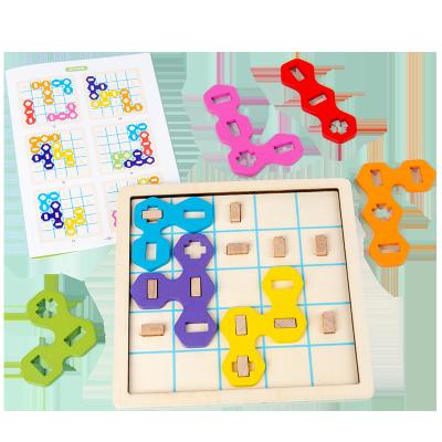 China Interesting Wooden Jigsaw Puzzle Kindergarten Candy Educational Toys Studying Set for sale