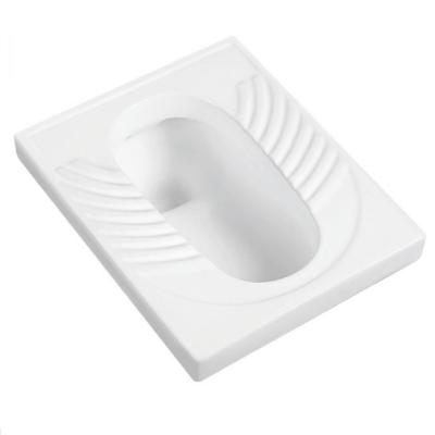 China SQ002 Best Quality Glazed Ceramic Bend Bathroom Squat Squat Toilet Pan With S for sale