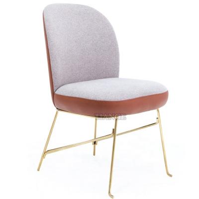 China Contemporary Modern Italian Luxury Restaurant Furniture Design Gold Legs BEETLEY Brass Fabric Dining Chair Dining Chair for sale