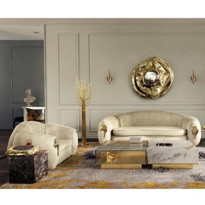 China Modern Design Three Seat Modern Living Room Furniture Luxury Italian Velvet Sofa for sale