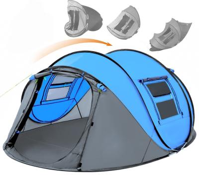 China 4 Person Easy Pop Up Tent Waterproof Automatic Setup 2 Doors-Instant Family Tents For Camping Hiking & Traveling for sale