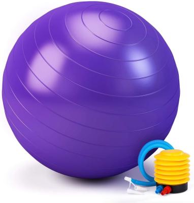 China Custom Anti Burst Fitness Pilates Ball PVC Resistant Balance Exercise Gym Ball 55cm 65cm 75cm Yoga Ball for sale