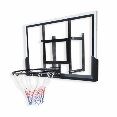 China 120 cm glass basketball backboard wall mounted basketball hoop backboard and nets for sale