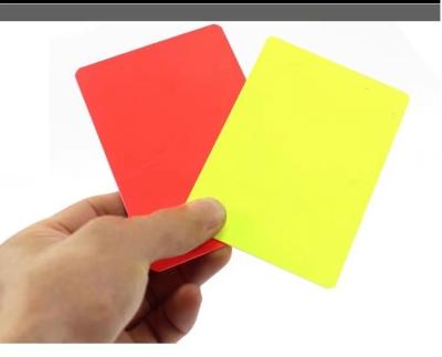 China Soccer Referee Cards Portable Referee Warning Card PVC Referee Red and Yellow Card for sale