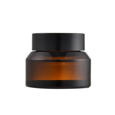 China Luxury Sloping Cosmetic Amber Shoulder Cream Jar Cream Packaging Jar For Eye Cream for sale