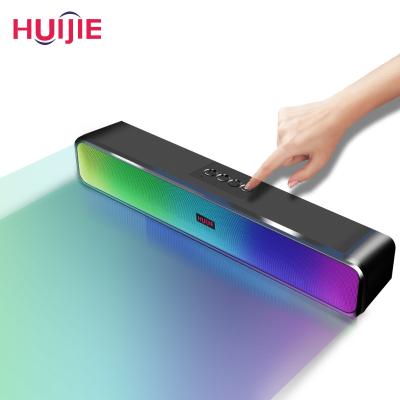 China AirPlay Wireless Blue Tooth HUIJIE 2 Inch Mini Bar Multimedia TV Subwoofer Phone Speaker Home Theater Sound Portable RGB System Speaker for sale