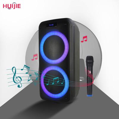 China None Dual 8 Inch Professional Portable Party DJ Karaoke Handle Speaker Wireless Box for sale