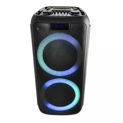 China No Modern Design Manufacturer 80W Colorful Party Lighting 8 Inch Wireless Portable Speaker Box for sale