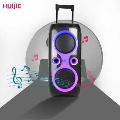 China No portable wireless speaker 10 inch novation-bass dual carriage party speaker with wireless MIC for sale