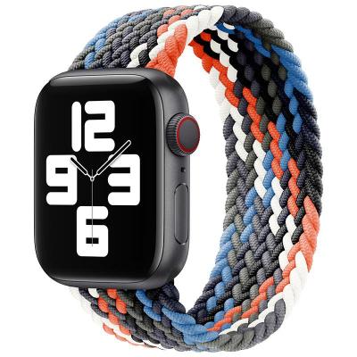 China Fashion Free Shipping Designers Braided Nylon Correa Solo Loop Smart Watch Band Straps For Apple Iwatch Applewatch for sale