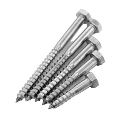 China DIN571 SS304 SS316 Stainless Steel Hex Head Screw A2-70 A4-80 Lag Bolt Wood Screw for sale