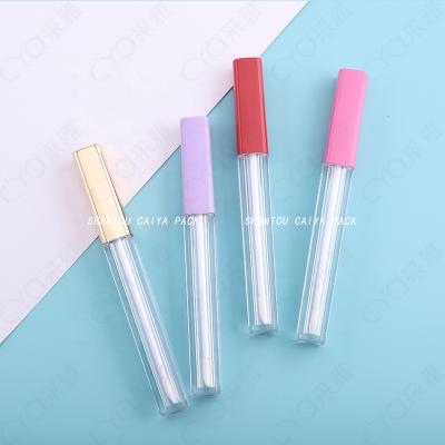 China CAIYA Cosmetic 1.5ml ABS AS lip balm tube lip balm tube long square slim purple gold cute pink slim clear empty container for sale