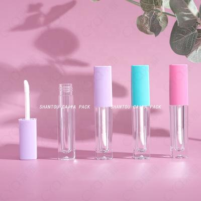 China CAIYA factory 2ml lip tint bottle lip gloss mini square tube lip gloss cosmetic packaging wholesale chinese seller cosmetic for sale