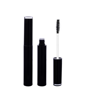 China Fashionable Round 13ml Clear Black Custom Plastic Bottle Empty Eyelash Mascara Tube Magic Wands Mascara Brush Packaging for sale