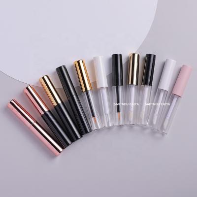 China 4ml 5ml Cosmetic Wholesale Cute Luxury Small Mini Round Rose Gold Black Rose Gold Lip Gloss Containers Tube White Empty Eyeliner Tubes for sale