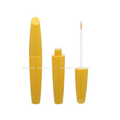 China CAIYA Eye Liner Container Eye Liner Container Eyeliner Lip Gloss Tubes Oval Clear Black Yellow Special Single Shape PETG Cosmetic Empty Lip Gloss Tubes for sale