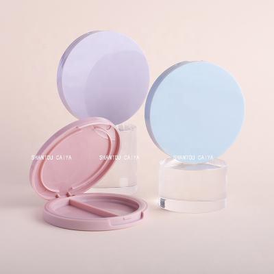 China Recycled Makeup 1 2 4 8 Colors Round Glitter Eyeshadow Plastic Simple Materials Pressed Powder Compact Concealer Packaging Highlighter Bar Palette Case for sale