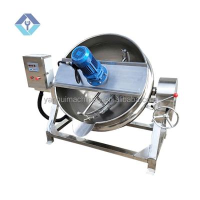 China Full Automatic Vegetable Processing Plant Planet Stirrer Jacked Self-Stirring Kettle Stainless Steel Gas Cooking Pot for sale