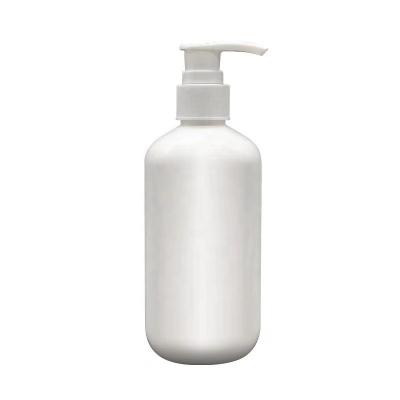 China Customized White Color PET 250ml Cosmetic Lotion Pump Plastic Bottle For Shampoo Do The Dishes Liquid Massage Oils Conditioner Body Lotion for sale