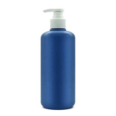 China 350ml 500ml Cosmetic Hot Sale PET Blue Lotion Pump Plastic Wash Bottle For Shampoo Conditioner Hand Soap Washing Powder Shower Cream for sale