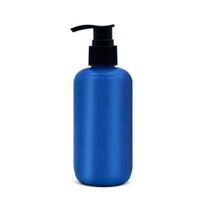 China Hot Selling Cosmetic Blue PET Plastic Bottles Black 200ml 300ml Pump For Conditioner Shower Cream Massage Oil Hand Sanitizer Sanitize for sale