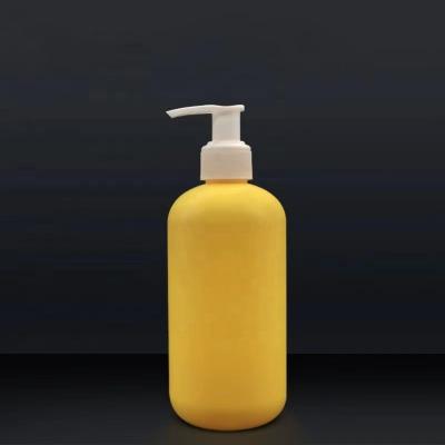 China 250ml330ml Cosmetic Wholesale Yellow Mud Bottles Foam Plastic Shower Bath Bottles Lotion Pump For Facial Detergent Shampoo Bath Dew Bottle for sale