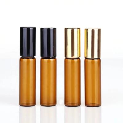 China Cosmetic Wholesale Imported Tawny Glass Essential Oil Are Small Batches Bottled In 5ml Which Is Convenient To Carry for sale