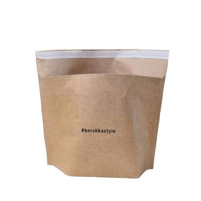 China Custom 100% Biodegradable Strong Adhesive Kraft Paper Mailing Bag Logo Express Delivery Cloth Package Kraft Paper for sale