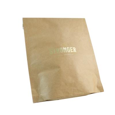 China Recyclable Biodegradable Eco Friendly Rigid Flat Kraft Paper Bags Mailing Bag for sale