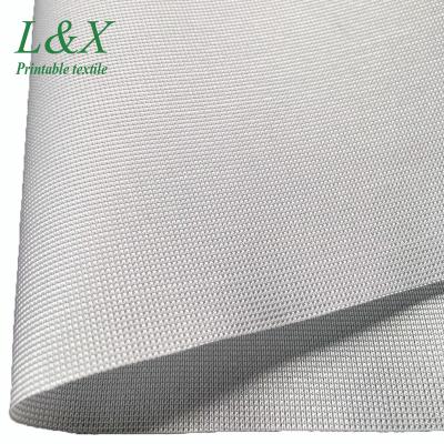 China Glossy Flame Retardant Heat Transfer Satin Sublimation Dye Flag Fabric Display Textile for sale