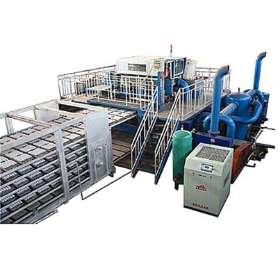 China Paper Pulp Molding making machine egg tray carton with caved molds and heating chamber drying line en venta