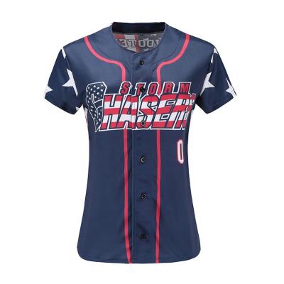 China Custom Copy Sublimated Baseball Tank Top 2022 Antibacterial Popular Baseball Uniform For Women for sale