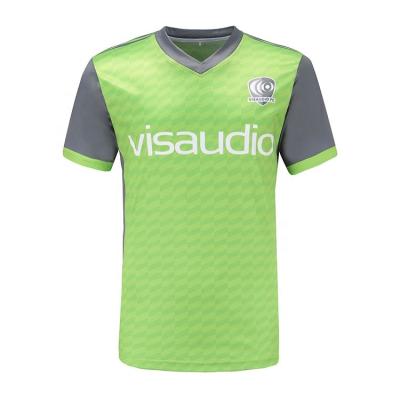 China Shirts & Tops OEM custom made soccer jersey sublimation soccer jersey green football uniform for kids for sale