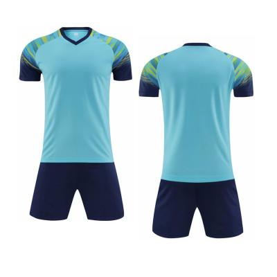 China Shirts & Leading 2022 Wholesale Single White Soccer Jersey Breathable Light Blue Set Soccer Jerseys for sale