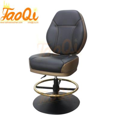 China 360 degree rotating or auto-return& Auto-Rise Luxury Gaslift Casino Chair Casino Seating For Slots Top Quality Bar Stool Used Casino Chair K1606 for sale