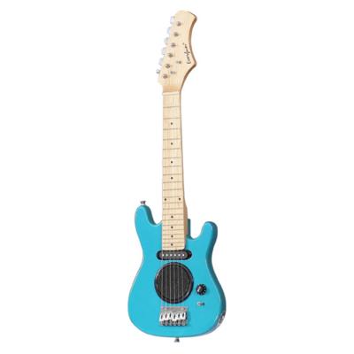 China Basswood Fashion Style Cool Shaped Custom Logo Handcrafted Electric Guitar For Kid for sale