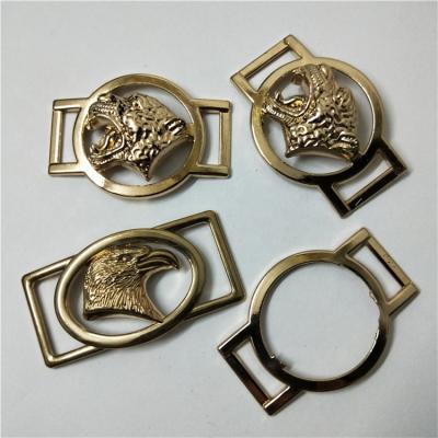 China Shoe Buckle Eagle Tiger Snake Metal Leopard Head Shoe Buckle Pull H-shaped Decorative Buckle for sale