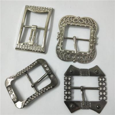 China Diamond-Studded Oval D-Ring Belt Pin Buckle Pin Rectangle Metal Belt Buckle Buckle for sale