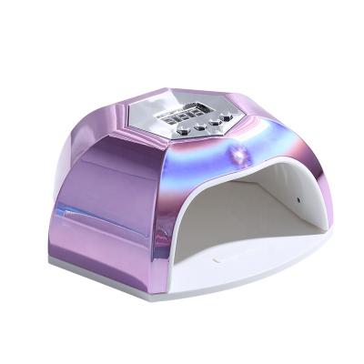 China Fashionable Custom Smart LED Gel Power 168W Digital Display Fast Cure Smart UV Nail Lamp for sale