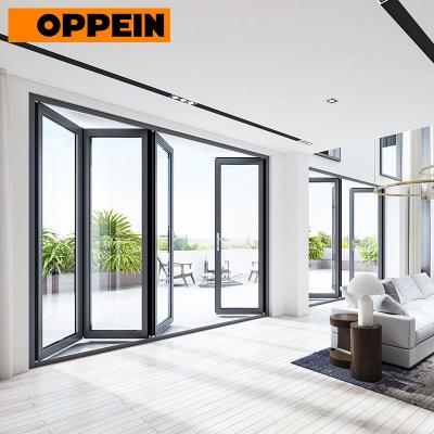 China OPPEIN Modern Modern Design Customize Balcony Aluminum Bifold Door for sale