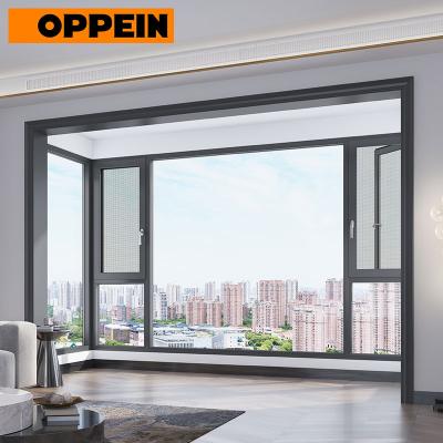 China Modern High Quality Swing Out OPPEIN Aluminum Window Open With Screen for sale