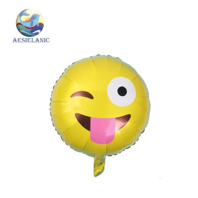 China Toy High Performance Foil 18inch Emoticon Balloon Smile Advertising Printed Yellow Balloons For Sale Price for sale