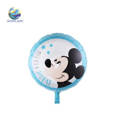 China Round Princess Series 18inch Mickey Mouse Foil Balloon Party Decoration Balloon Princess Series for sale