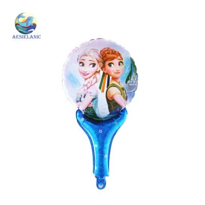 China Frozen Frozen Helium Balloon Elsa Foil Stick Gift Hand Birthday Party Decoration and Decoration for sale