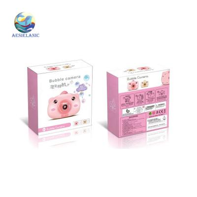 China 2020 summer electric bubble light music toy camera child fun pig bubble soap machine animal producer for sale