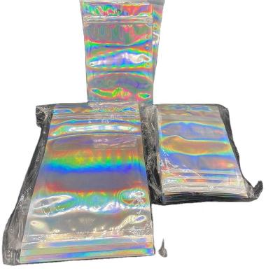 China Longine 94 Color Rainbow Custom Color Moisture Proof Smell Proof Resealable Mini Flat Packing Ziplock Bag For Food Storage Mylar Holographic Bags for sale