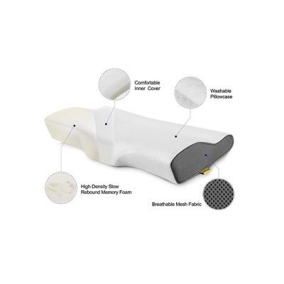 China Custom Viable Wedge Cutout Sleep Bed Orthopedic Butterfly Shape Pillows Memory Foam Cervical Pillow Anti Sleeper Side Snore for sale