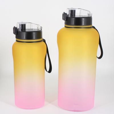 China 2.2L Fitness Sports Water Bottle Matte Color Custom Logo Plastic Viable Gym Water Jug for sale