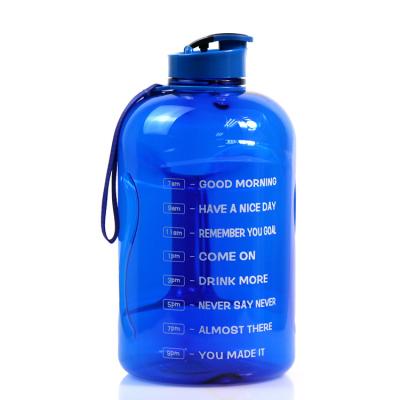 China 64oz Bpa Motivational Gym Sports Free Viable Reusable Plastic Half Gallon Jug Water Bottle with Time Marker and Straw for sale